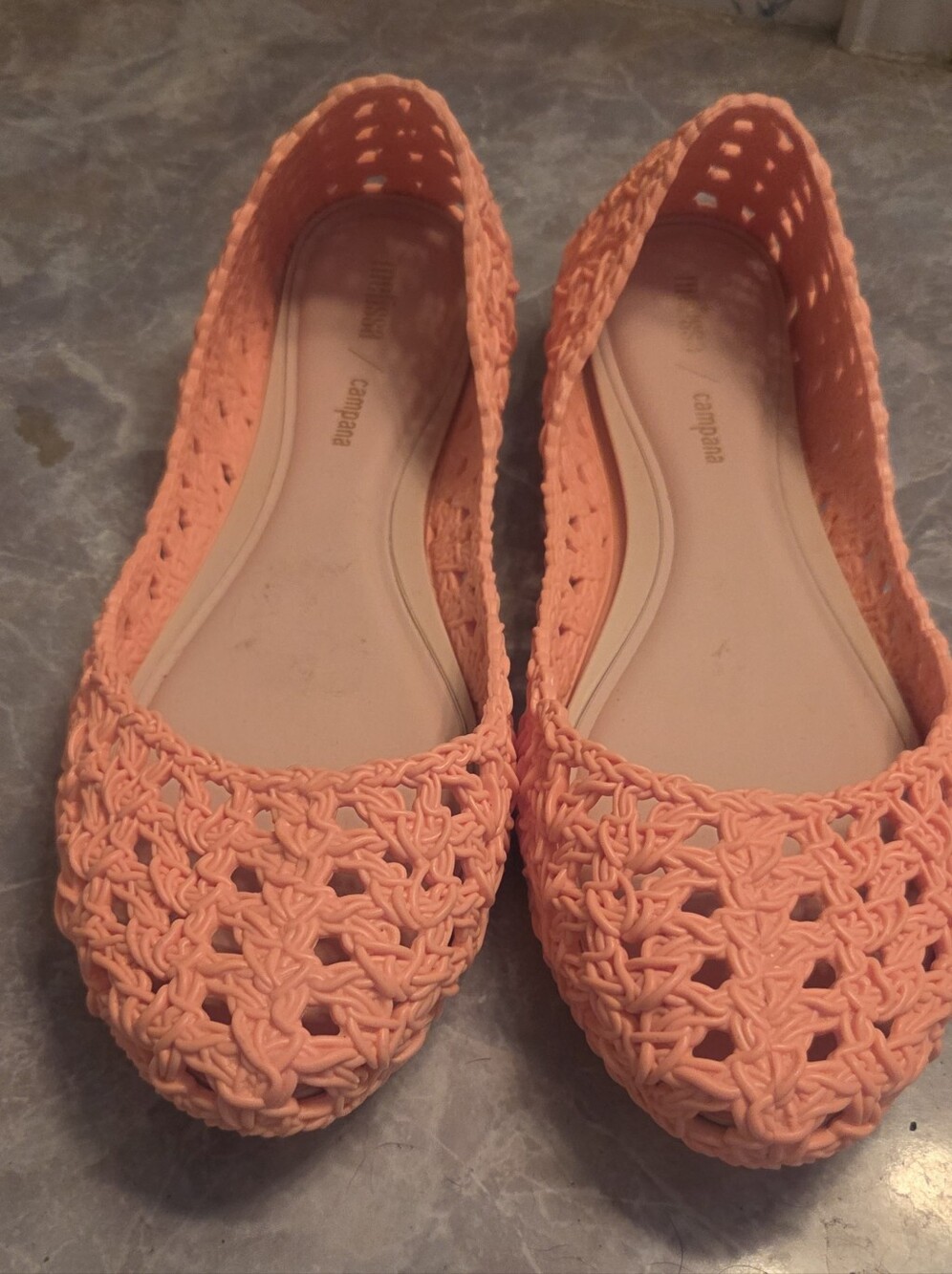 Melissa Pink Woven Flats - Women's